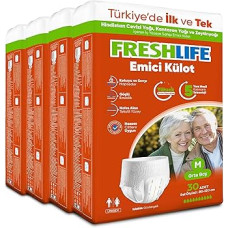 FRESHLİFE YETİŞKİN HASTA BEZİ KÜLOTLU MEDİUM 30'LU 4 PAKET