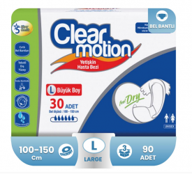 Clear Motion Belbantlı Hasta Bezi L-Large Beden 90 Adet