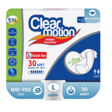 Clear Motion Belbantlı Hasta Bezi L-Large Beden 30 Adet
