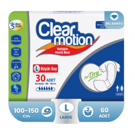 Clear Motion Belbantlı Hasta Bezi L-Large Beden 60 Adet