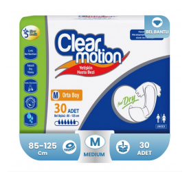 Clear Motion Belbantlı Hasta Bezi M-Medium Beden 30 Adet