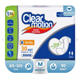 Clear Motion Belbantlı Hasta Bezi M-Medium Beden 90 Adet