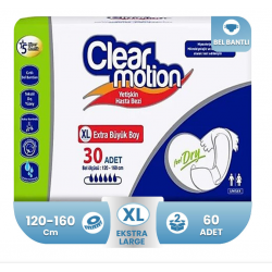 Clear Motion Belbantlı Hasta Bezi XL- Extra Large Beden 60 Adet