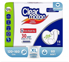 Clear Motion Belbantlı Hasta Bezi XL- Extra Large Beden 60 Adet