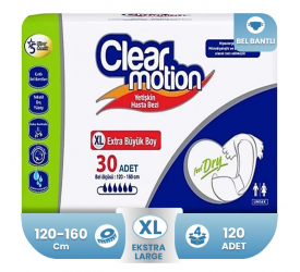 Clear Motion Belbantlı Hasta Bezi XL- Extra Large Beden 120 Adet