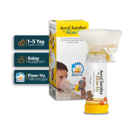 AeroChamber Plus Flow-Vu Sarı 1- 5 Yaş