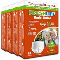 FRESHLİFE YETİŞKİN HASTA BEZİ KÜLOTLU MEDİUM 30'LU 4 PAKET