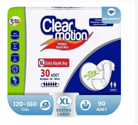Clear Motion Belbantlı Hasta Bezi XL- Extra Large Beden 90 Adet