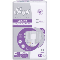 Sleepy Super 2 Medium – Yüksek Emici Belbantlı Yetişkin Bezi 30'lu 2 Paket - 2600 ml