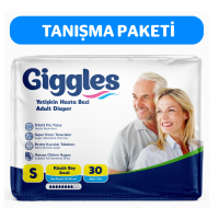 Giggles Yetişkin Bel Bağlamalı Hasta Bezi Small 30'lu 1 Paket 30 Adet