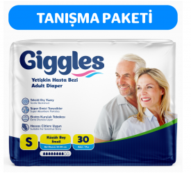 Giggles Yetişkin Bel Bağlamalı Hasta Bezi Small 30'lu 1 Paket 30 Adet